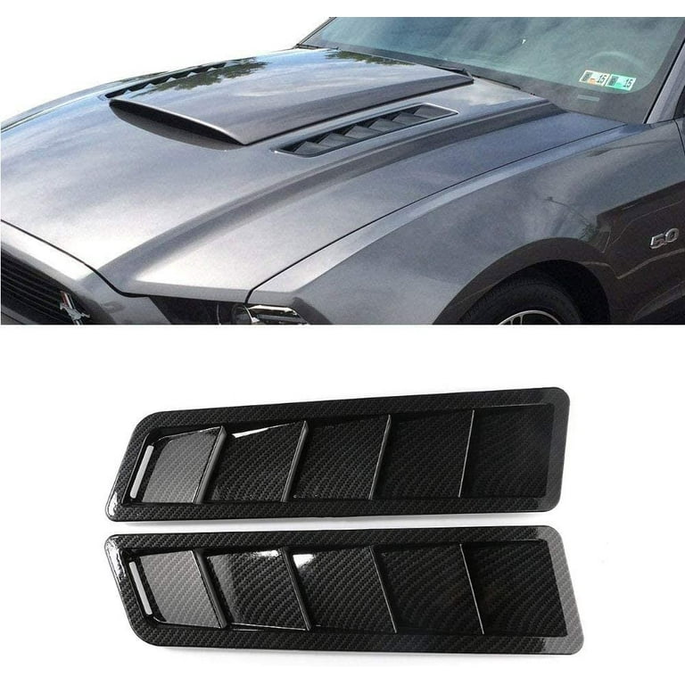 Walbest Car Hood Vent louvers Cold Air Flow Intake Fitment Louvers Vents  Bonnet Cover Hood Vent Air Flow Intake Side Scoop Hood Cover Car Decorative  ABS Universial on Car SUV Truck, Carbon