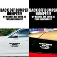 thumbnail image 1 of Walbest Car SUV Sticker Window BACK OFF BUMPER HUMPER Letters Decorative Vinyl Decal, 1 of 6
