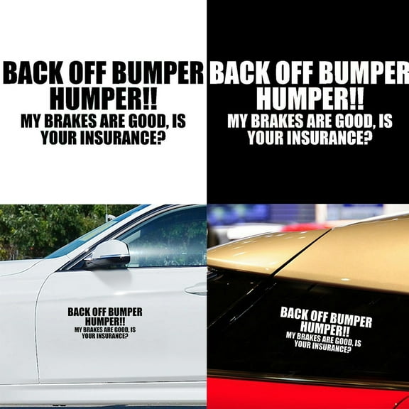 Walbest Car SUV Sticker Window BACK OFF BUMPER HUMPER Letters Decorative Vinyl Decal