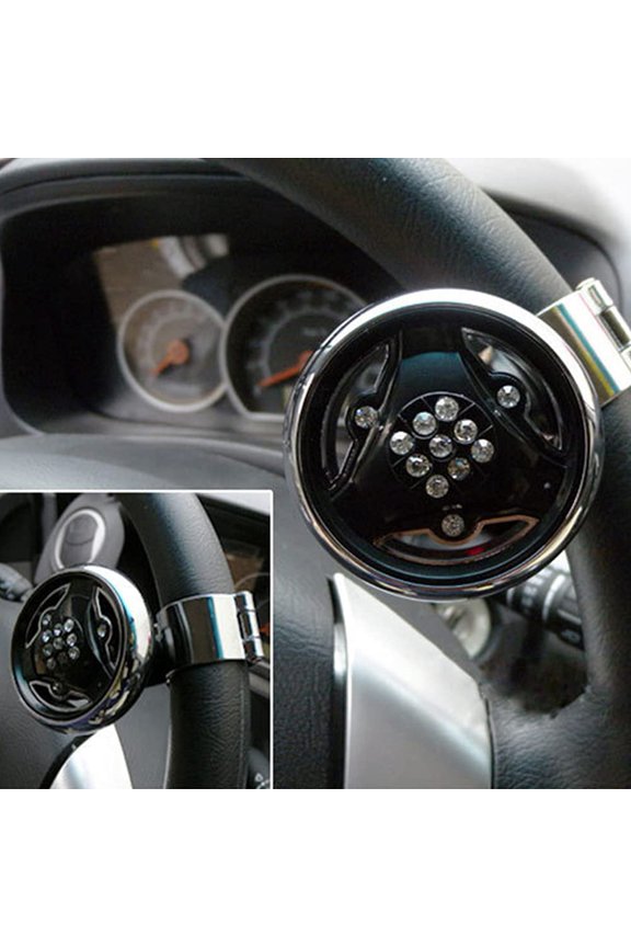 Car Spinner Steering Wheel Knob,Universal Power Handle Spinner Steering Wheel Knob Handlebar Grip Ball Steering Booster for Most Cars Trucks Tractors