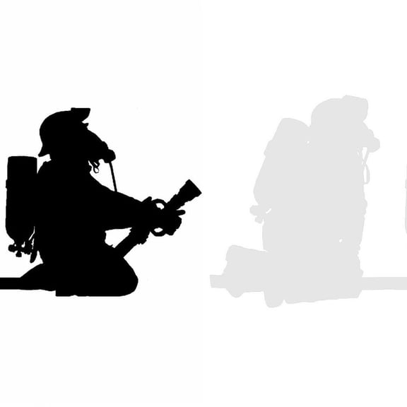 Walbest Car Sticker, Cartoon Fireman Firefighter Reflective PET Funny Auto Decal Universal