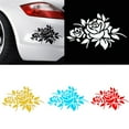 thumbnail image 1 of Walbest Car Stripe Sticker Rose Flower Decal Vinyl Sticker Car-Styling Vehicle Body Window Reflective Sticker Wall Car Decor - White, 1 of 6