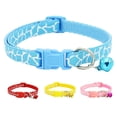 thumbnail image 1 of Walbest Cat Collars Bell Polyester Breakaway Adjustable Small Pet Dog Puppies (Green), 1 of 7