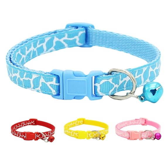 Walbest Cat Collars Bell Polyester Breakaway Adjustable Small Pet Dog Puppies (Pink)