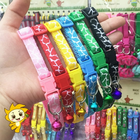 Walbest Cat Collars Bell Polyester Breakaway Adjustable Small Pet Dog Puppies (Red)