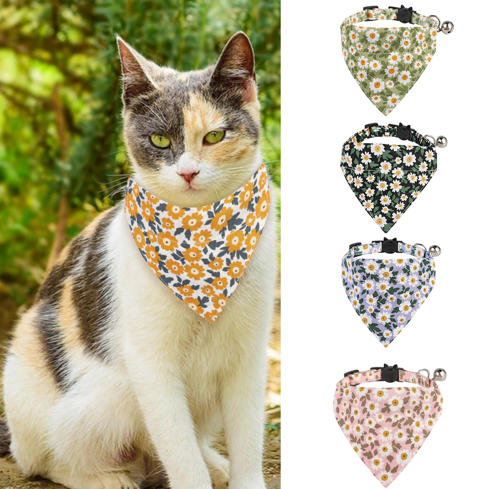 Walbest Cat Collars, Cat Collar Bandana, Cat Collars for Girl Cats