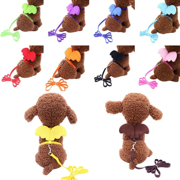 Walbest Cat Harness and Leash Set for Walking Cat and Small Dog Harness Soft Wings Harness Adjustable Cat Vest Harness Comfort Fit for Pet Kitten Puppy Rabbit (S, Coffee)