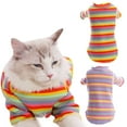 thumbnail image 1 of Walbest Cat Sweaters Puppy Clothes for Small Dogs Winter Cat Clothes Pet Rainbow Pug Outfits Knit Chilly Cable Sweater Pullover Dogs Cats Sweater, 1 of 7