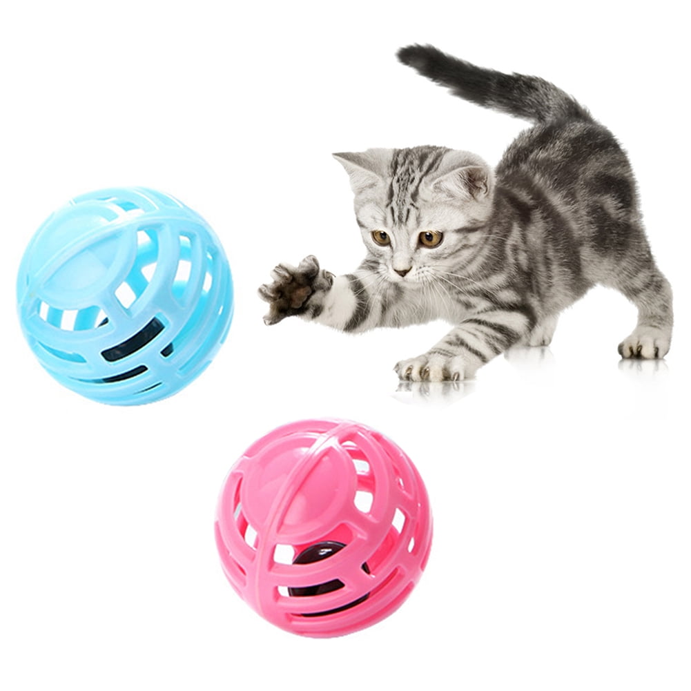 Walbest Cat Toy Balls Plastic Lattice Ball with Bell for Cat Kitten