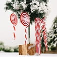thumbnail image 1 of Walbest Christmas Candy Canes Lollipop Ornament, Plastic Candy Xmas Tree Hanging Ornament, Red and White Glittery Lollipop Christmas Holiday Party Decoration, 1 of 7