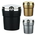 thumbnail image 1 of Walbest Cigarette Smoke Car Ashtray Cup Holder, LED Portable Auto Car Truck with Lid for Office Home Car Ashtray (Golden), 1 of 7