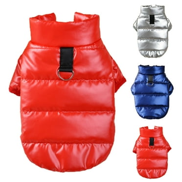 Walbest Cold Weather Dog Warm Vest Jacket Coat,Pet Winter Leather Clothes for Small Medium Large Dogs(XS, Red)