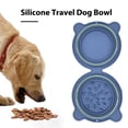 Walbest Collapsible Dog Bowl Silicone Expandable Pet Food Water Double
