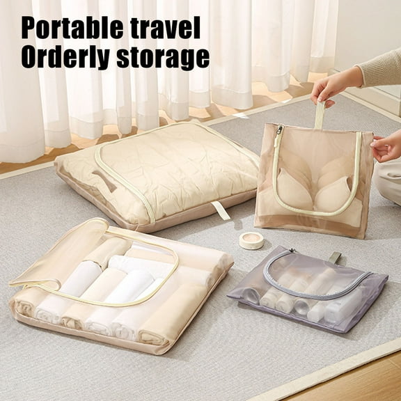 Walbest Compression Luggage Storage Bag Large Capacity Zipper Closure Waterproof Fabric Compression Suitcase Organizer Bag