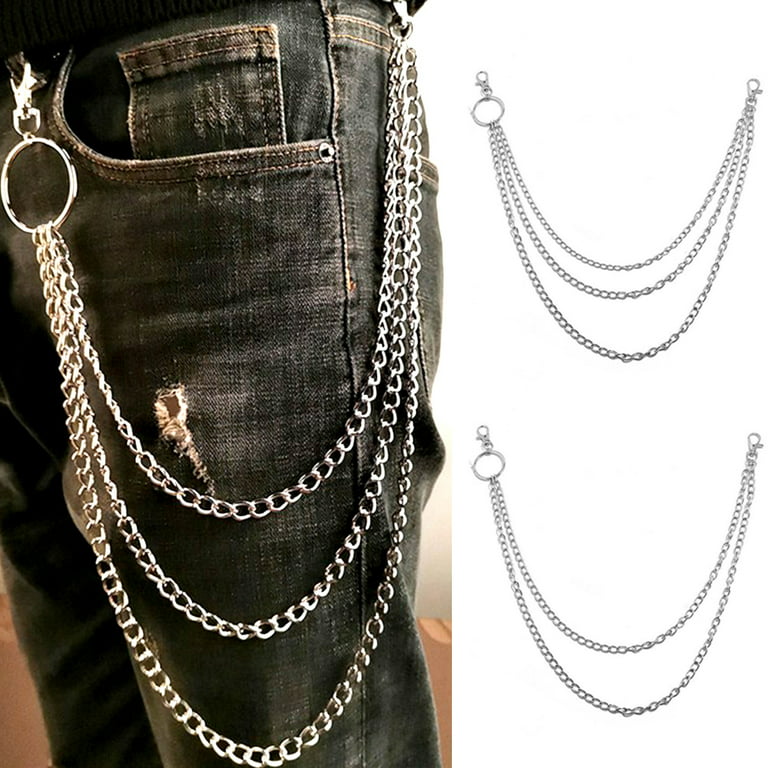 Tgirls Hip Hop Pants Chain Acrylic Jean Chain for Women Punk Pocket Chains  for Men Layered Goth Keychains Colorful Trouser Chain Rock Wallet Chain