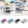 thumbnail image 1 of Walbest Creative Portable Mini Ashtray with Lockable Lid, Metal Square Desktop Cigarette Ash Case, Fashion Pocket Ashtray for Indoor or Outdoor Use, 2.36" x 1.57" x 0.79", 1 of 7