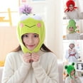 thumbnail image 1 of Walbest Cute Cartoon Big Eyes Frog Octopus Avocado Animal Plush Earflap Beanie Cap Hat Headgear Warmer Cosplay Props, Photo Props Accessories Plush Hat Headgear Hat, 1 of 7
