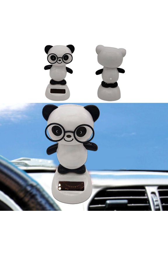 Cute Mini Panda Toy Car Dashboard Doll Statue Ornaments Set Home Decor