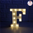 thumbnail image 1 of Walbest Decorative LED Illuminated Letter Marquee Sign, Alphabet Marquee Letters with Lights For Wedding Birthday Party Christmas Night Light Lamp Home Bar Decoration F, 1 of 7