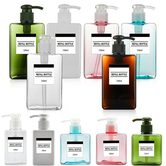 Walbest Delicate Empty PETG Shower Gel Bottle, Shampoo Lotion Shower Gel Pump Bottle Dispenser 100/150/250/280/450ml (Optional, Only 1pc)