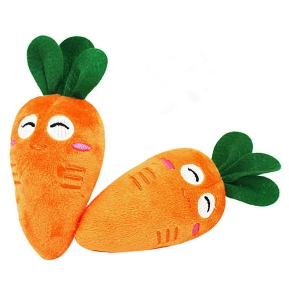 Walbest Dog Carrot Toys Cats Pet Feeder Plush Chew Toys Interactive Dog IQ Training and Nose Work Training Prop Encourage Natural Foraging Skill Puzzle Toy for Stress Release, 1Pc