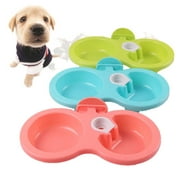 Walbest Dog Cat Bowls Plastic Double Dog Food and Water Bowls, Pet Feeder Bowls Small Puppy Bowl for Small Dogs Cats (Blue)