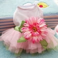 thumbnail image 1 of Walbest Dog Clothes Flower Gauze Tutu Dog Dress Vest Apparel Skirt Clothes Pet Puppy Birthday Princess Clothes for Dogs and Cats (Pink XL), 1 of 7