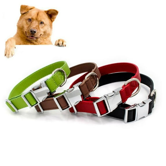 Walbest Dog Collar, Adjustable Nylon Anti-lost Name ID Tags Necklace Reflective Collar for Small, Medium, Large Dog Puppy (Black, S)