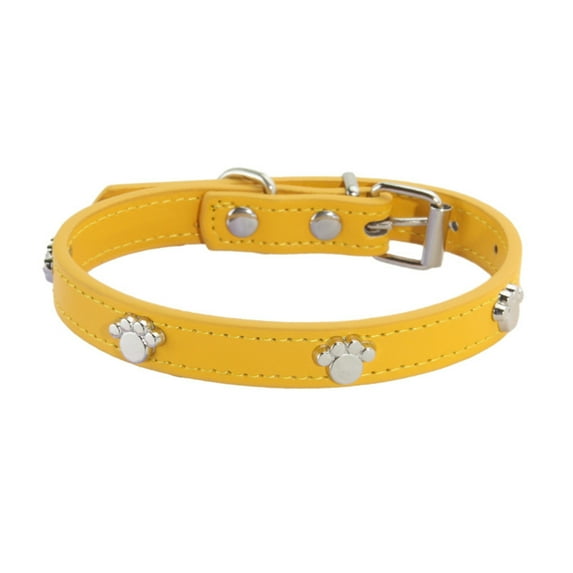 Walbest Dog Collar Pet Collar Adjustable Size Metal Buckle Dog Footprint Decoration Comfortable to Wear Pet Supplies