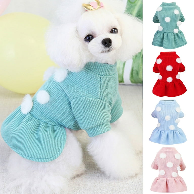 Walbest Dog Dresses for Small Dogs, Winter Sweater, Warm Coat, Chihuahua  Yorkie - Walmart.com