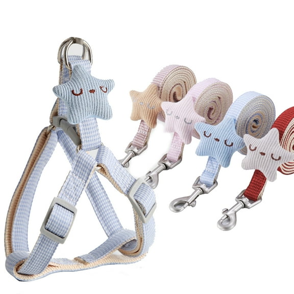 Walbest Dog Harness and Leash Set No Pull Adjustable Dog Vest Harness for Small Medium Large Dogs Puppies Back Clip Anti-Twist Training Dogs Stops Pets from Pulling and Choking on Walks