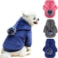 thumbnail image 1 of Walbest Dog Hoodie, Winter Soft Flannel Dog Pullover Sweatshirts Coat for Puppy Small Medium Dogs Clothes Apparel, 1 of 7