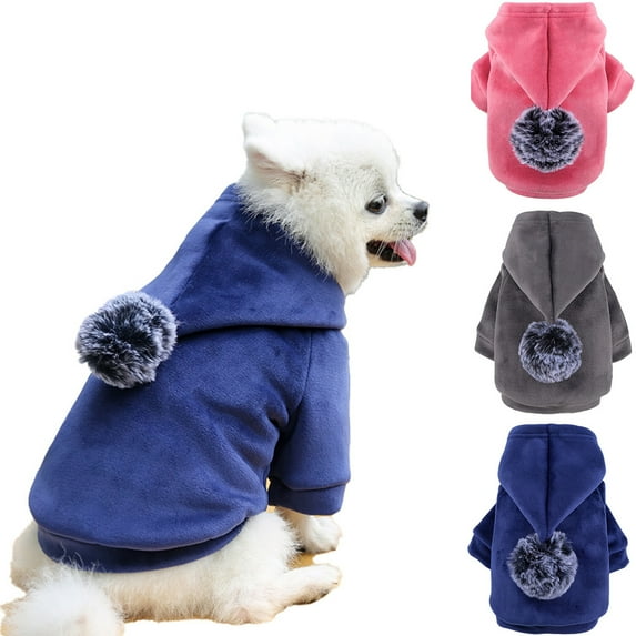 Walbest Dog Hoodie, Winter Soft Flannel Dog Pullover Sweatshirts Coat for Puppy Small Medium Dogs Clothes Apparel