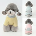 thumbnail image 1 of Walbest Dog Pajamas Striped Pet Jumpsuits Dog Onesies Long Sleeves Pet Pajamas Cute Dog Apparels Soft Pet Clothes for Puppy Small Dogs, 1 of 7