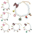 thumbnail image 1 of Walbest Dog Pearl Collar Necklace Cute Christmas Jewelry for Small Dogs Puppy, Cat Wedding Collar, Teacup Chihuahua Yorkie Clothes Outfits Accessories, 1 of 6
