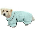 thumbnail image 1 of Walbest Dog Robes for After Bath, Soft Dog Bathrobe for Small Medium Dogs, Super Absorbent Microfiber Pet Bathrobe Fast Drying Towel for Dogs Puppy Cats (S), Green, 1 of 7