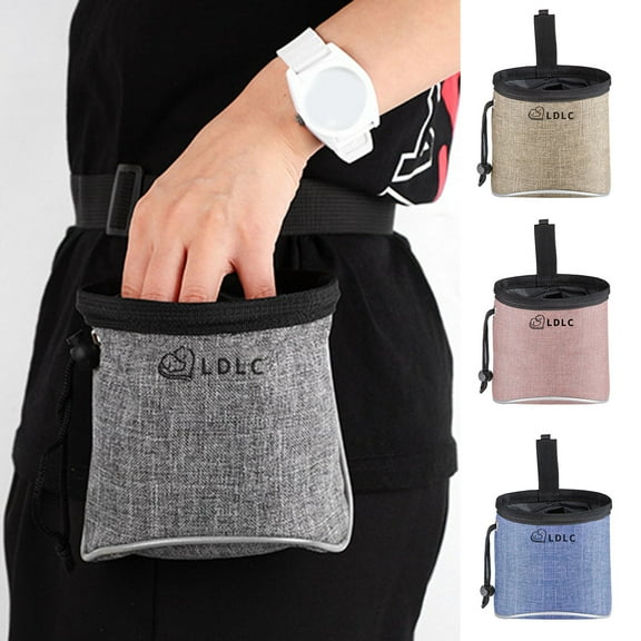 Walbest Dog Treat Pouch Bag Puppy Dog Training Snack Bag Built-in Poop Bag Dispenser with Adjustable Waist Belt Pouch Hand-Free for Dog Walking Training