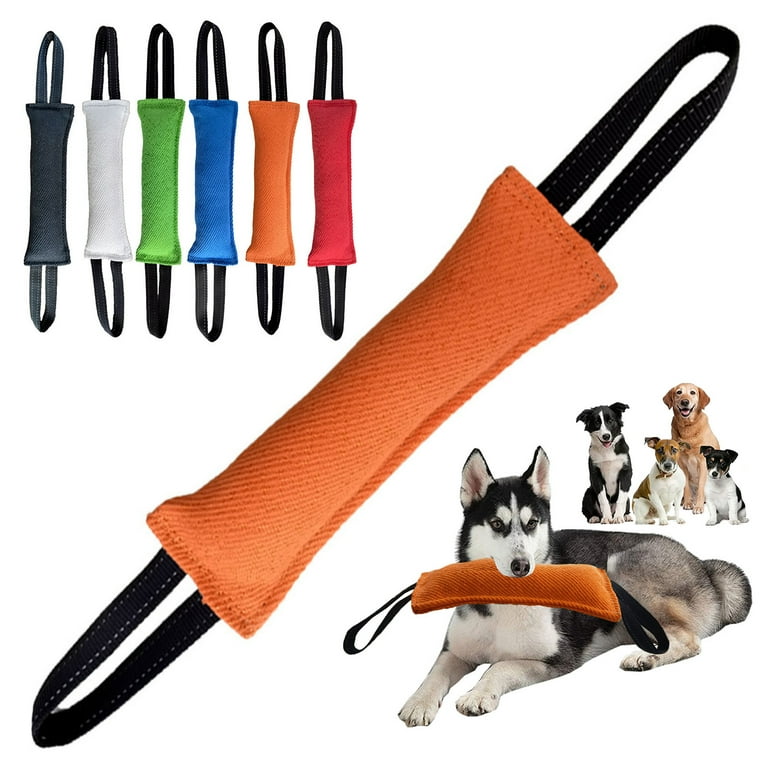 Walbest Dog Tug Toy Dog Bite Jute Pillow Pull Toy with Strong Handles Perfect for Tug of War Puppy Training Interactive Play Durable Bite Training
