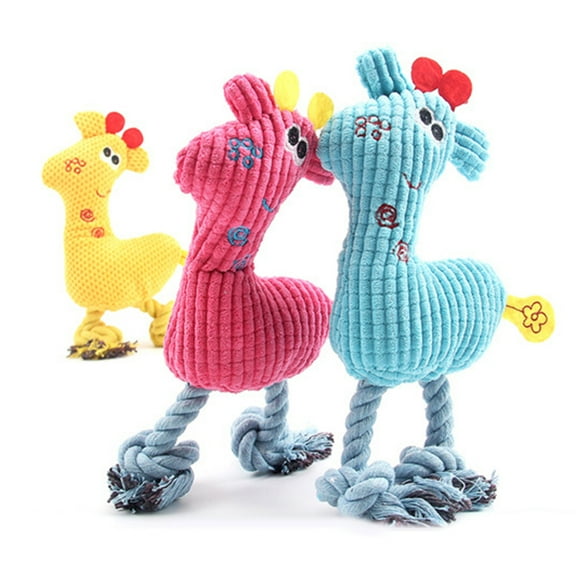 Walbest Durable Dog Plush Toys for Aggressive Chewers and Puppy Teething Tough Chew Toy - Accessories for Large or Small Dogs and Puppies (Blue)