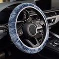 thumbnail image 1 of Walbest Elastic Long Microfiber Plush Steering Wheel Cover for Winter Warm,Universal 15 inch,Anti-Slip,Odorless,Gray, 1 of 7