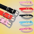 thumbnail image 1 of Walbest Exquisite Mesh Rhinestone Dog Cat Collar Adjustable, Portable Faux PU Leather Pet Collar for Kitten Puppy Dogs Cats, Buckle Pet Collar, 1 of 7