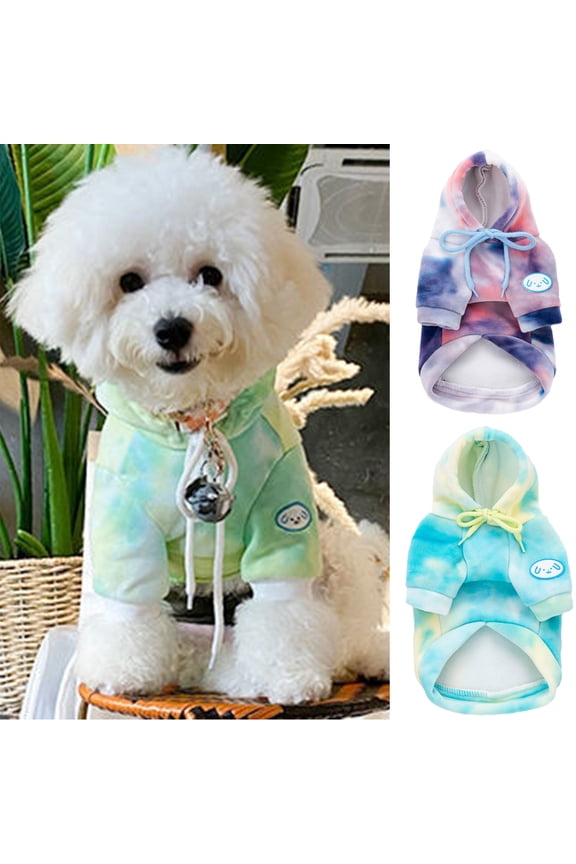 Fashion Dog Hoodie for Small Medium Dogs Bog Girl, Soft Cotton Pet Clothes Sweaters Coat for Autumn/Winter Cold Weather/Spring, Fleece Dog Puppy Outfit Vest Jacket with Leash