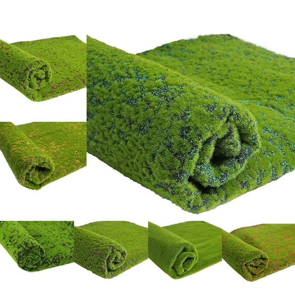 Walbest Faux Artificial Grass Carpet Moss Turf, DIY Landscape Artificial Grass Floor Mats Lawn Rugs for Wedding Home Patio Balcony Indoor Outdoor Decor, Wall Window Living Room Garden Decor