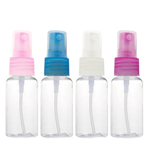 Walbest Fine Mist Spray Bottle 3.4oz/ 100ml Empty Cosmetic Refillable Travel Containers Plastic Hair Spray Bottle Sprayer for Perfume Skincare Makeup Lotion (Random Color)