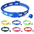 thumbnail image 1 of Walbest Fish Bone & Reflective Cat Collar with Bell Basic Dog Cat Collar Buckle Adjustable Polyester Cat Dog Collar or Seatbelts, Adjustable 19-32cm, 1 of 7
