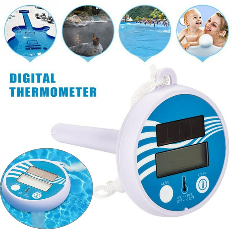 Digital Solar Pool Thermometer, Floating Water Thermometer, Electronic  Temperature Meter Solar Charging for Outdoor Indoor Pools Hot Tubs Spas