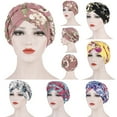 thumbnail image 1 of Walbest Floral Print Cancer Chemo Beanie Bandana Headwrap Cap, Protective Bonnet Head Scarf Hijab Braid Turban Hat for Women, 1 of 7