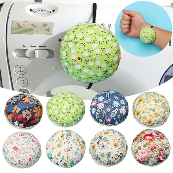 Walbest Flower Pattern Pin Pad Cushion Mini Fabric Lovely Appearance Pin Cushion Holder Sewing Cross Stitch Tool
