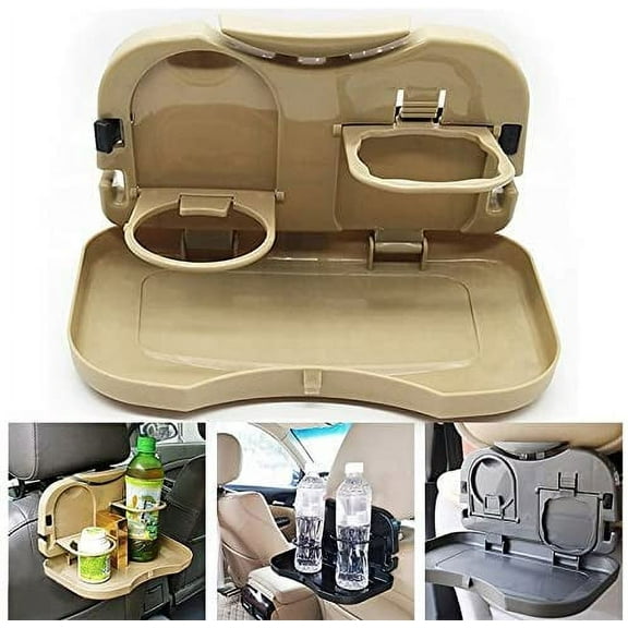 Walbest Folding Car Back Seat Table Automotive Organizers, Beige