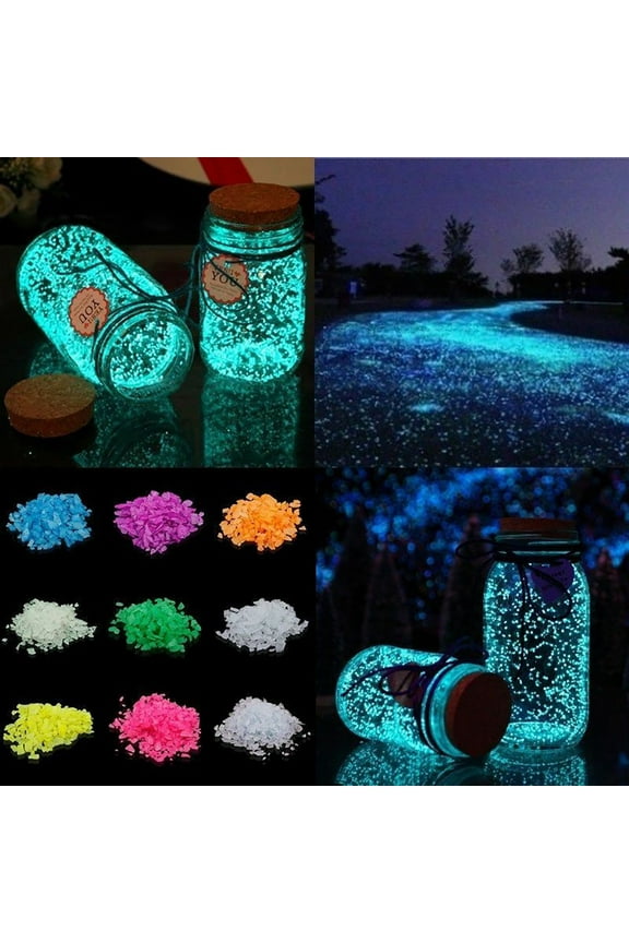 Glow in The Dark Gravel, Fish Tank Aquarium Gravel Sand, Decorative Gravel Rocks,Aquarium Gravel Stones for Home and Fairy Garden Decoration (Golden & Yellow)